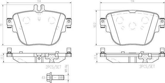 Brembo P50141N - Kit pastiglie freno, Freno a disco autozon.pro