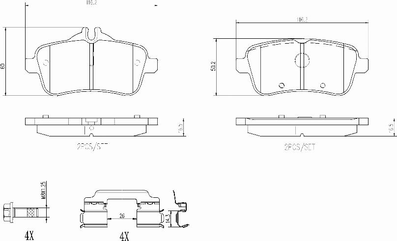 Brembo P50156N - Kit pastiglie freno, Freno a disco autozon.pro