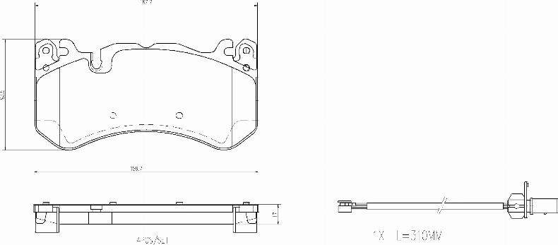 Brembo P 50 164 - Kit pastiglie freno, Freno a disco autozon.pro