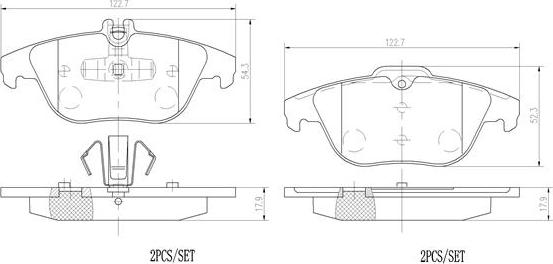 Brembo P50104N - Kit pastiglie freno, Freno a disco autozon.pro