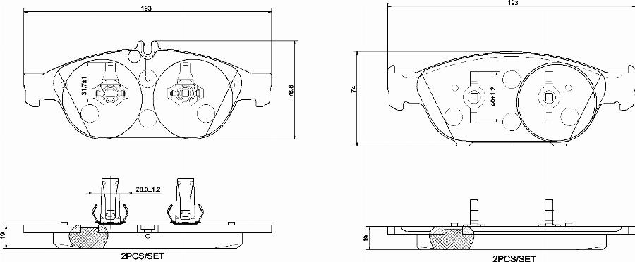 Brembo P50106N - Kit pastiglie freno, Freno a disco autozon.pro