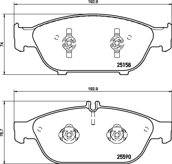 Brembo P 50 106 - Kit pastiglie freno, Freno a disco autozon.pro