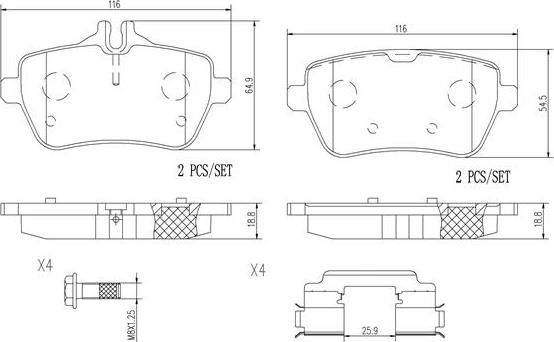 Brembo P50103N - Kit pastiglie freno, Freno a disco autozon.pro