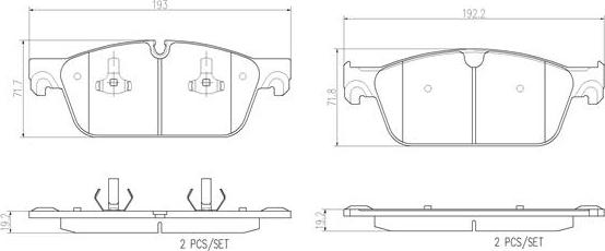 Brembo P50102N - Kit pastiglie freno, Freno a disco autozon.pro