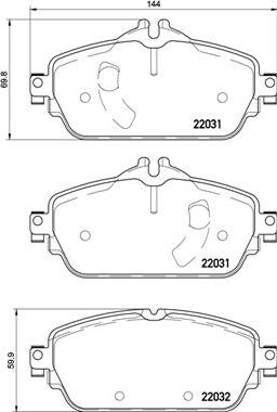 Brembo P 50 119 - Kit pastiglie freno, Freno a disco autozon.pro