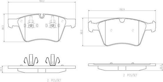 Brembo P50115N - Kit pastiglie freno, Freno a disco autozon.pro