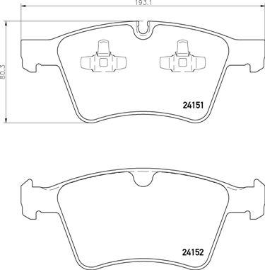 Brembo P 50 115 - Kit pastiglie freno, Freno a disco autozon.pro