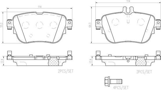 Brembo P50136N - Kit pastiglie freno, Freno a disco autozon.pro