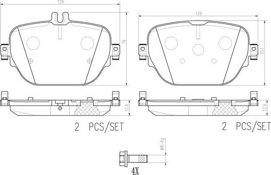 Brembo P50138N - Kit pastiglie freno, Freno a disco autozon.pro