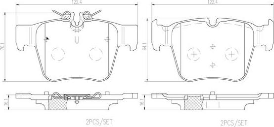 Brembo P50133N - Kit pastiglie freno, Freno a disco autozon.pro