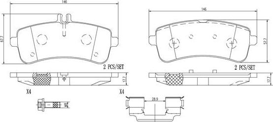 Brembo P50132N - Kit pastiglie freno, Freno a disco autozon.pro