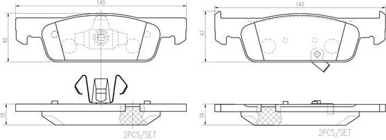 Brembo P50137N - Kit pastiglie freno, Freno a disco autozon.pro