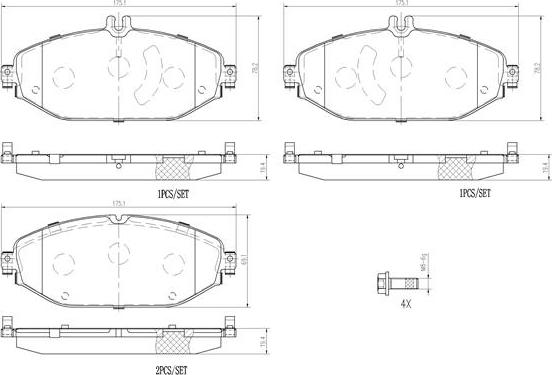 Brembo P50124N - Kit pastiglie freno, Freno a disco autozon.pro