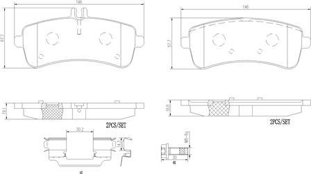 Brembo P50125N - Kit pastiglie freno, Freno a disco autozon.pro