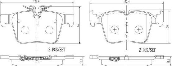 Brembo P50122N - Kit pastiglie freno, Freno a disco autozon.pro