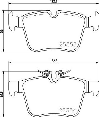 Brembo P 50 122 - Kit pastiglie freno, Freno a disco autozon.pro