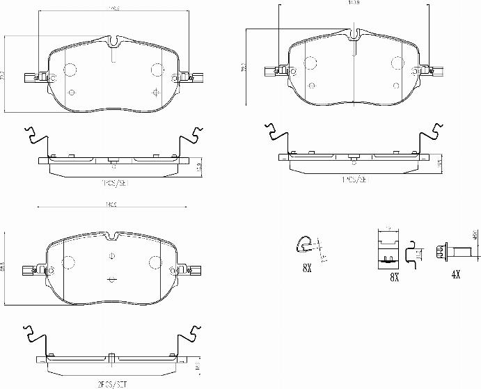 Brembo P50173N - Kit pastiglie freno, Freno a disco autozon.pro