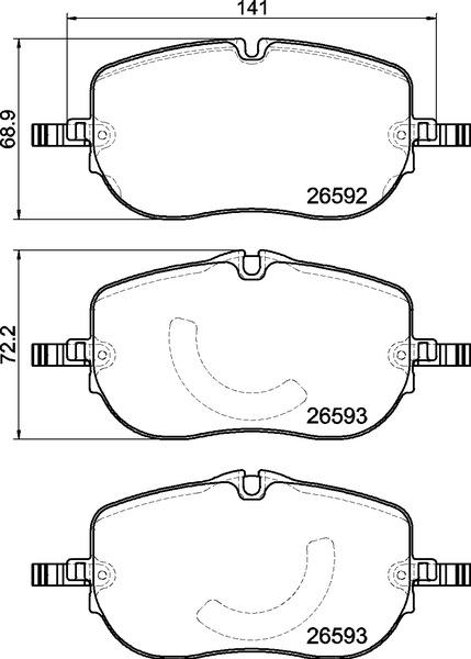 Brembo P 50 173 - Kit pastiglie freno, Freno a disco autozon.pro