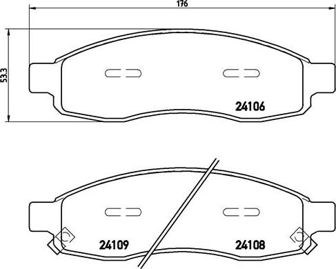 Brembo P 58 001 - Kit pastiglie freno, Freno a disco autozon.pro