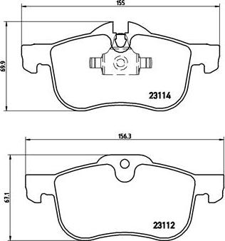 Brembo P 52 017 - Kit pastiglie freno, Freno a disco autozon.pro