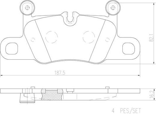 Brembo P65031N - Kit pastiglie freno, Freno a disco autozon.pro