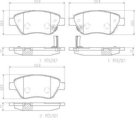 Brembo P66001N - Kit pastiglie freno, Freno a disco autozon.pro