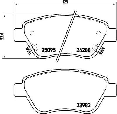 Brembo P 66 001 - Kit pastiglie freno, Freno a disco autozon.pro