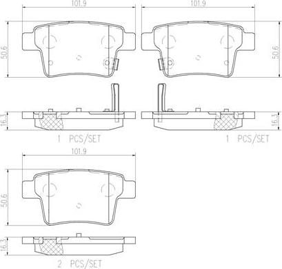 Brembo P66002N - Kit pastiglie freno, Freno a disco autozon.pro