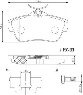 Brembo P61095N - Kit pastiglie freno, Freno a disco autozon.pro