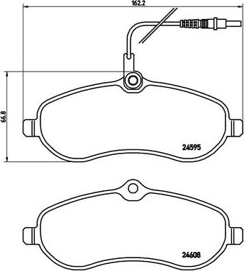 Brembo P 61 096 - Kit pastiglie freno, Freno a disco autozon.pro