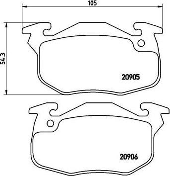 Brembo P 61 097 - Kit pastiglie freno, Freno a disco autozon.pro