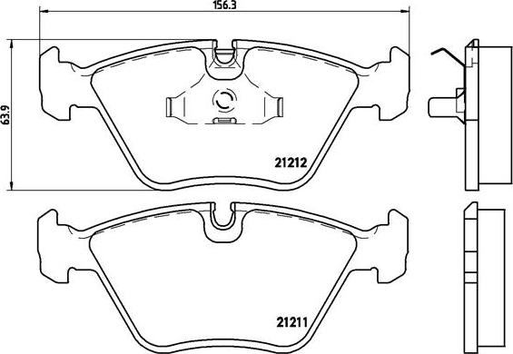 Brembo P 61 049 - Kit pastiglie freno, Freno a disco autozon.pro