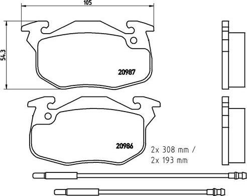 Brembo P 61 044 - Kit pastiglie freno, Freno a disco autozon.pro