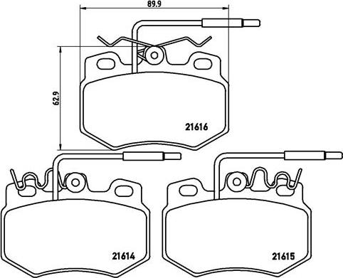 Brembo P 61 041 - Kit pastiglie freno, Freno a disco autozon.pro