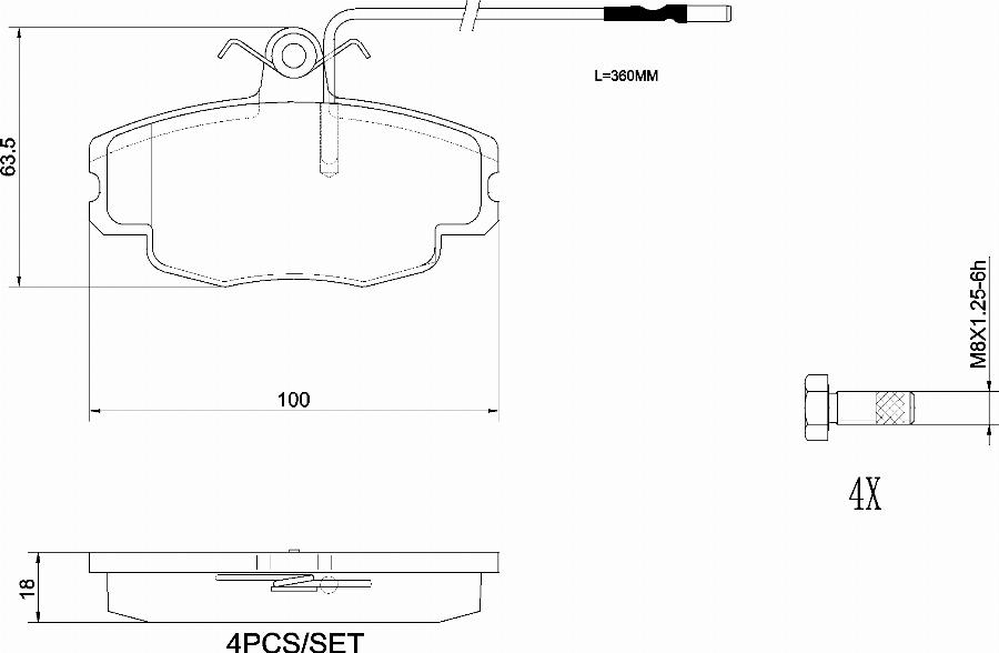 Brembo P61043N - Kit pastiglie freno, Freno a disco autozon.pro