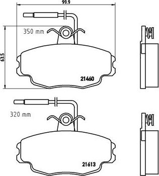 Brembo P 61 043 - Kit pastiglie freno, Freno a disco autozon.pro