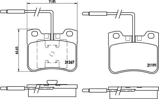 Brembo P 61 047 - Kit pastiglie freno, Freno a disco autozon.pro