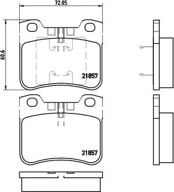 Brembo P 61 059 - Kit pastiglie freno, Freno a disco autozon.pro