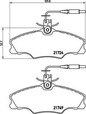 Brembo P 61 056 - Kit pastiglie freno, Freno a disco autozon.pro