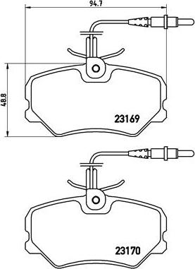 Brembo P 61 050 - Kit pastiglie freno, Freno a disco autozon.pro