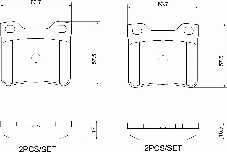 Brembo P61058N - Kit pastiglie freno, Freno a disco autozon.pro