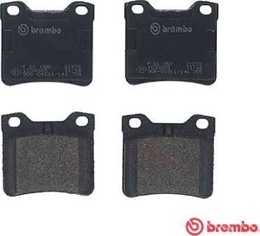 Brembo P 61 058 - Kit pastiglie freno, Freno a disco autozon.pro