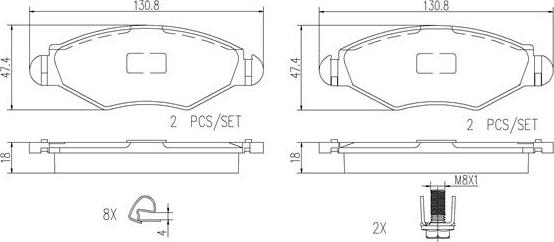 Brembo P61063N - Kit pastiglie freno, Freno a disco autozon.pro