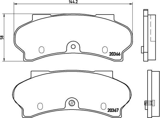 Brembo P 61 011 - Kit pastiglie freno, Freno a disco autozon.pro