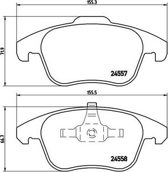 Brembo P 61 086 - Kit pastiglie freno, Freno a disco autozon.pro