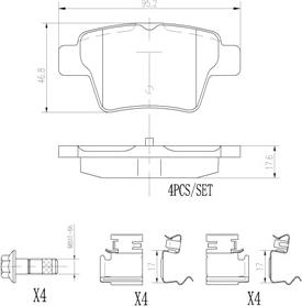 Brembo P61080N - Kit pastiglie freno, Freno a disco autozon.pro