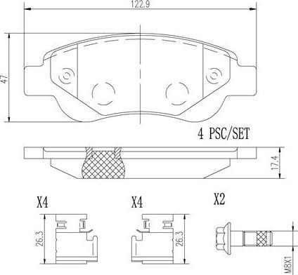 Brembo P61081N - Kit pastiglie freno, Freno a disco autozon.pro