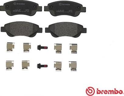 Brembo P 61 081 - Kit pastiglie freno, Freno a disco autozon.pro