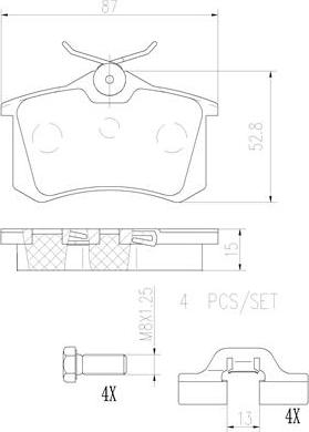 Brembo P61088N - Kit pastiglie freno, Freno a disco autozon.pro