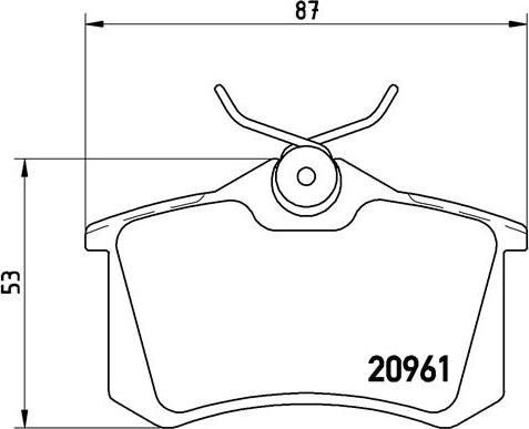 Brembo P 61 088 - Kit pastiglie freno, Freno a disco autozon.pro